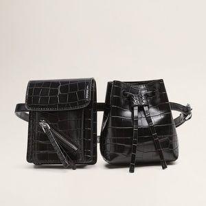 Mango Croc-Effect Belt Bag